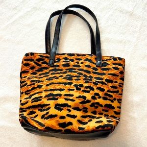 ⭐️ Estée Lauder mini tote cute little handbag leopard print brown & black